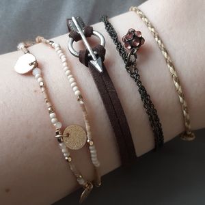 Set of 5 boho vintage bracelets